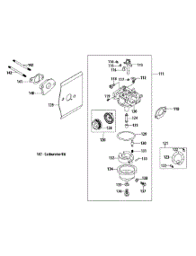 1P65bu Carburetor parts for Huskee / Husky Push Walk-Behind Mower 11A-A0JT731 / 2012 from AppliancePartsPros.com
