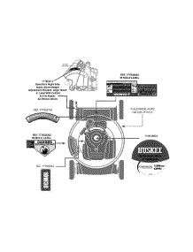 Label Map parts for Huskee / Husky Push Walk-Behind Mower 11A-A0JT731 / 2013 from AppliancePartsPros.com