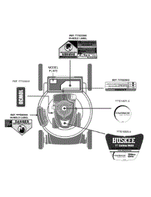 Label Map parts for Huskee / Husky Push Walk-Behind Mower 11A-B22J731 / 2014 from AppliancePartsPros.com