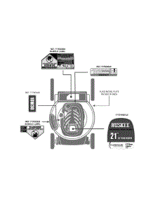 Label Map 11A-B2j1731 parts for Huskee / Husky Push Walk-Behind Mower 11A-B2J1731 / 2012 from AppliancePartsPros.com