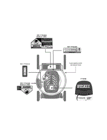 Label Map parts for Huskee / Husky Push Walk-Behind Mower 11A-B2J1731 / 2013 from AppliancePartsPros.com