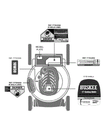 Label Map parts for Huskee / Husky Push Walk-Behind Mower 11A-B2J1731 / 2014 from AppliancePartsPros.com