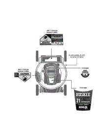 Label Map 11A-B2k7231 parts for Huskee / Husky Push Walk-Behind Mower 11A-B2K7231 / 2011 from AppliancePartsPros.com