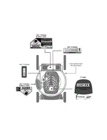 Label Map 11A-B2m7031 parts for Huskee / Husky Push Walk-Behind Mower 11A-B2M7031 / 2013 from AppliancePartsPros.com