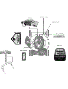 Label Map 12A-26Mz parts for Huskee / Husky Self-Propelled Walk-Behind Mower 12A-26MZ231 / 2010 from AppliancePartsPros.com