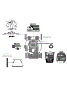 Label Map Huskee parts for Huskee / Husky Self-Propelled Walk-Behind Mower 12A-A2K7231 / 2011 from AppliancePartsPros.com