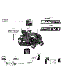Label Map Huskee parts for Huskee / Husky Lawn Tractor 13AC76LF031 / 2010 from AppliancePartsPros.com