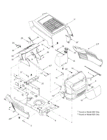 Hood Style 3 parts for Huskee / Husky Lawn Tractor 13AF693G131 / 2003 from AppliancePartsPros.com