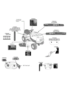 Label Map Huskee parts for Huskee / Husky Lawn Tractor 13AJ771S031 / 2010 from AppliancePartsPros.com