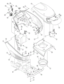 Hood parts for Huskee / Husky Lawn Tractor 13AL606G730 / 2005 from AppliancePartsPros.com