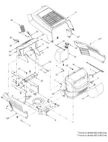 Hood Style 2 And 3 parts for Huskee / Husky Lawn Tractor 13AN682G731 / 2004 from AppliancePartsPros.com