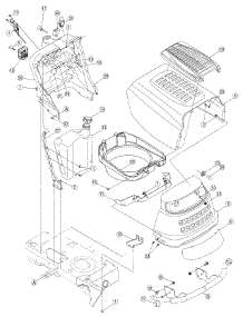 Hood Assembly parts for Huskee / Husky Lawn Tractor 13AP625K730 / 2007 from AppliancePartsPros.com