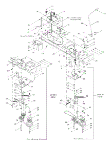 Pto Manual, Battery, Frame parts for Huskee / Husky Lawn Tractor 13AQ608H131 / 2003 from AppliancePartsPros.com