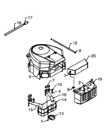Engine Accessories (Intek Twin) parts for Huskee / Husky Lawn Tractor 13AQ698G131 / 2001 from AppliancePartsPros.com