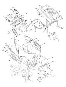 Hood, Fuel Tank, Electrical parts for Huskee / Husky Lawn Tractor 13AR608P731 / 2004 from AppliancePartsPros.com