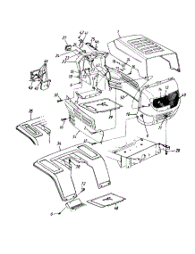 Hood Style 3 parts for Huskee / Husky Lawn Tractor 13AS673G131 / 1997 from AppliancePartsPros.com