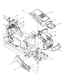 Hood Style 8 & Fuel Tank parts for Huskee / Husky Lawn Tractor 13AU609H131 / 1999 from AppliancePartsPros.com