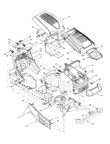 Hood Style 7 & 8 And Electrical parts for Huskee / Husky Lawn Tractor 13AV607H131 / 2001 from AppliancePartsPros.com