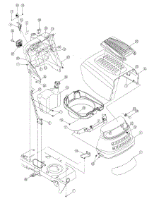 Hood Assembly parts for Huskee / Husky Lawn Tractor 13AX605H730 / 2006 from AppliancePartsPros.com