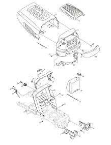 Hood & Control Assembly 775 parts for Huskee / Husky Lawn Tractor 13AX775H031 / 2008 from AppliancePartsPros.com