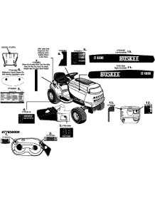 Label Map X775h031 231 parts for Huskee / Husky Lawn Tractor 13AX775H231 / 2008 from AppliancePartsPros.com