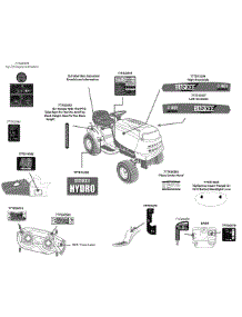 Label Map Huskee parts for Huskee / Husky Lawn Tractor 13AX791T031 / 2010 from AppliancePartsPros.com