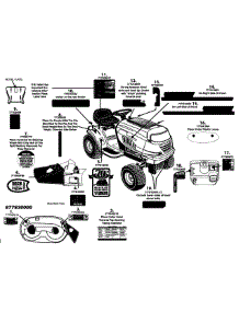 Label Map X795g parts for Huskee / Husky Lawn Tractor 13AX795G031 / 2008 from AppliancePartsPros.com