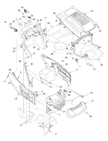 Hood, Fuel Tank, Electrical parts for Huskee / Husky Lawn Tractor 13AZ608H131 / 2004 from AppliancePartsPros.com
