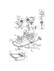 Mower Deck 42-Inch parts for Huskee / Husky Lawn Tractor 13WV771S031 / 2011 from AppliancePartsPros.com