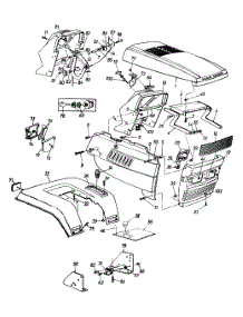 Hood Style 9 parts for Huskee / Husky Garden Tractor 14AI849H131 / 1999 from AppliancePartsPros.com