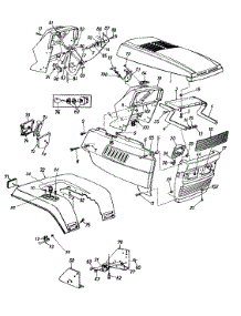 Hood Style 9 parts for Huskee / Husky Garden Tractor 14AJ839P131 / 1998 from AppliancePartsPros.com