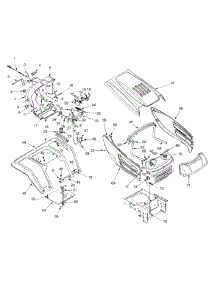 Hood Style 8 parts for Huskee / Husky Garden Tractor 14AJ848H131 / 2000 from AppliancePartsPros.com