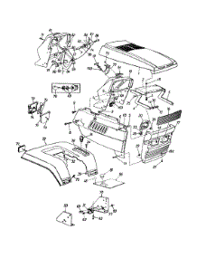 Hood Style 9 parts for Huskee / Husky Garden Tractor 14AJ849P131 / 1998 from AppliancePartsPros.com