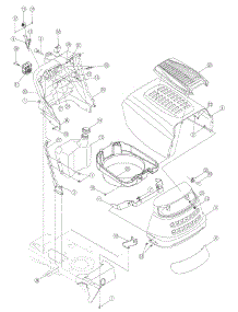 Hood Assembly And Grille parts for Huskee / Husky Garden Tractor 14AP805K730 / 2006 from AppliancePartsPros.com