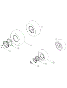 Wheels parts for Huskee / Husky Garden Tractor 14AP805K730 / 2006 from AppliancePartsPros.com