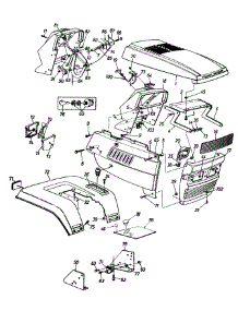 Grille, Dash, Throttle Control Box, And Side Panel Assembly parts for Huskee / Husky Garden Tractor 14AP849P131 / 1997 from AppliancePartsPros.com
