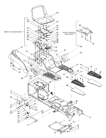 Seat, Deck Lift, Frame parts for Huskee / Husky Garden Tractor 14AR808K131 / 2002 from AppliancePartsPros.com