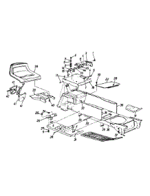 Seat / Frame / Throttle Control parts for Huskee / Husky Garden Tractor 14BS833H131 / 1998 from AppliancePartsPros.com
