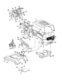 Hood Style 3 parts for Huskee / Husky Garden Tractor 14BS843H131 / 1998 from AppliancePartsPros.com