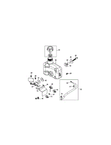 1P65tg Fuel Tank & Mounting parts for Huskee / Husky Tiller 21A-22MK031 / 2012 from AppliancePartsPros.com