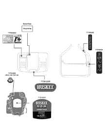 Label Map Huskee parts for Huskee / Husky Tiller 21A-240J231 / 2009 from AppliancePartsPros.com