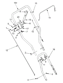 Handle parts for Huskee / Husky Wheeled Trimmer 25A-554L731 / 2004 from AppliancePartsPros.com