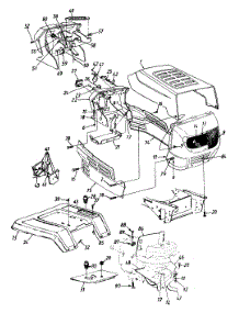 Hood Style 3 / Muffler parts for Huskee / Husky Garden Tractor 146S843H131 / 1996 from AppliancePartsPros.com