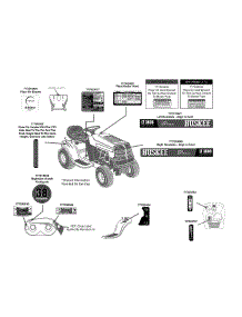 Label Map parts for Huskee / Husky Lawn Tractor 13A276LF031 / 2013 from AppliancePartsPros.com