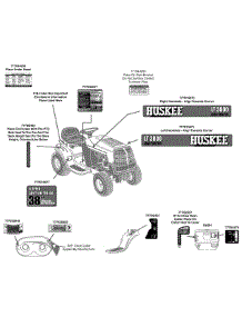 Label Map Huskee parts for Huskee / Husky Lawn Tractor 13AC76LF031 / 2011 from AppliancePartsPros.com