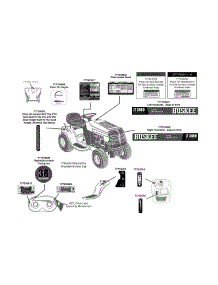 Label Map parts for Huskee / Husky Lawn Tractor 13W276LF031 / 2013 from AppliancePartsPros.com