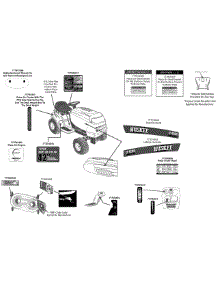 Label Map 13W2771s parts for Huskee / Husky Lawn Tractor 13W2771S031 / 2012 from AppliancePartsPros.com