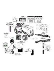 Label Map parts for Huskee / Husky Lawn Tractor 13W2775S031 / 2013 from AppliancePartsPros.com