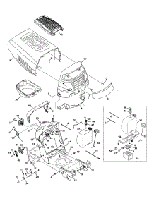 Hood parts for Huskee / Husky Lawn Tractor 13W2775S031 / 2014 from AppliancePartsPros.com