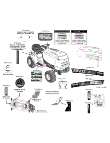 Label Map parts for Huskee / Husky Lawn Tractor 13W2775S231 / 2014 from AppliancePartsPros.com